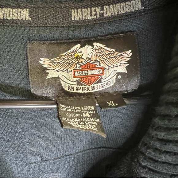 Harley Davidson Quarter Zip Sweater Size XL - Picture 5 of 8